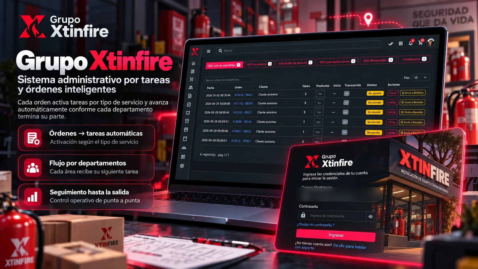 Presentación visual de Grupo Xtinfire